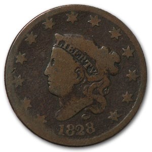 1828 Large Cent Lg Date Good 1828 Large Cent Lg Date Good